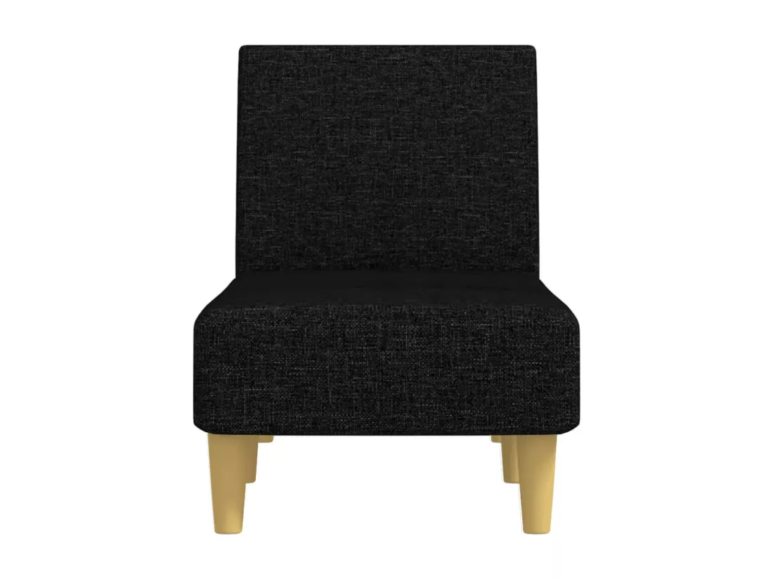 Chaise longue noir tissu
