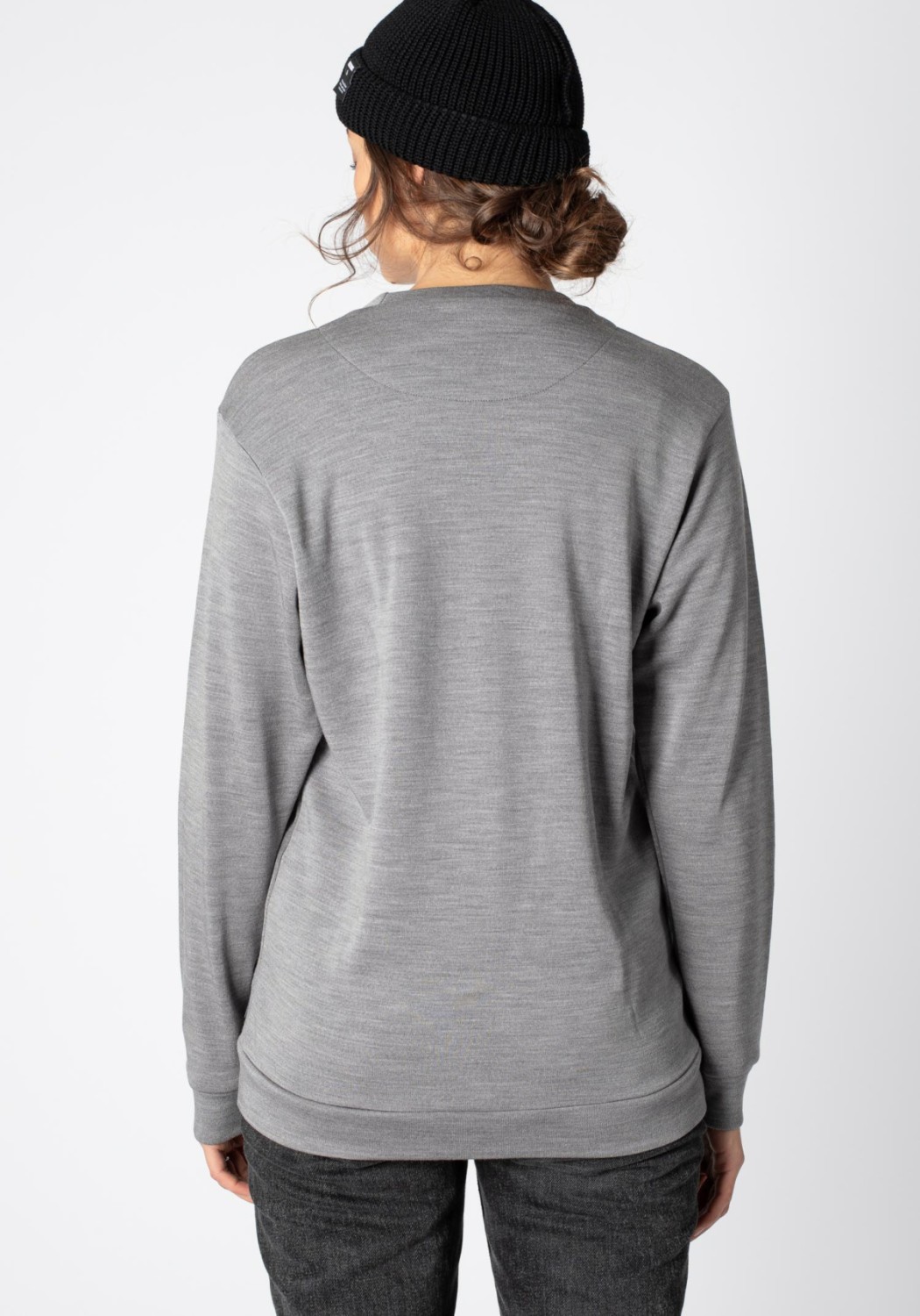 Jeckybeng The Merino Sweater Unisex Grey Melange
