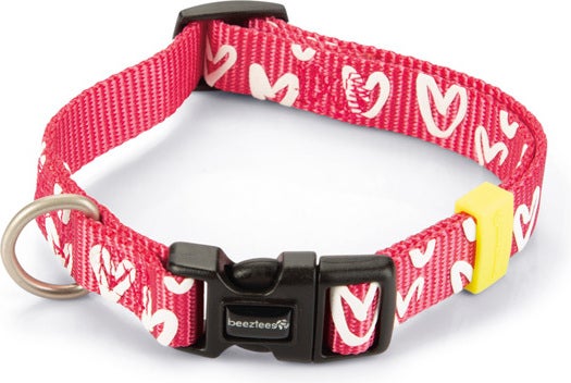 Beeztees hondenhalsband Heart roze 26-40 x 1,5 cm