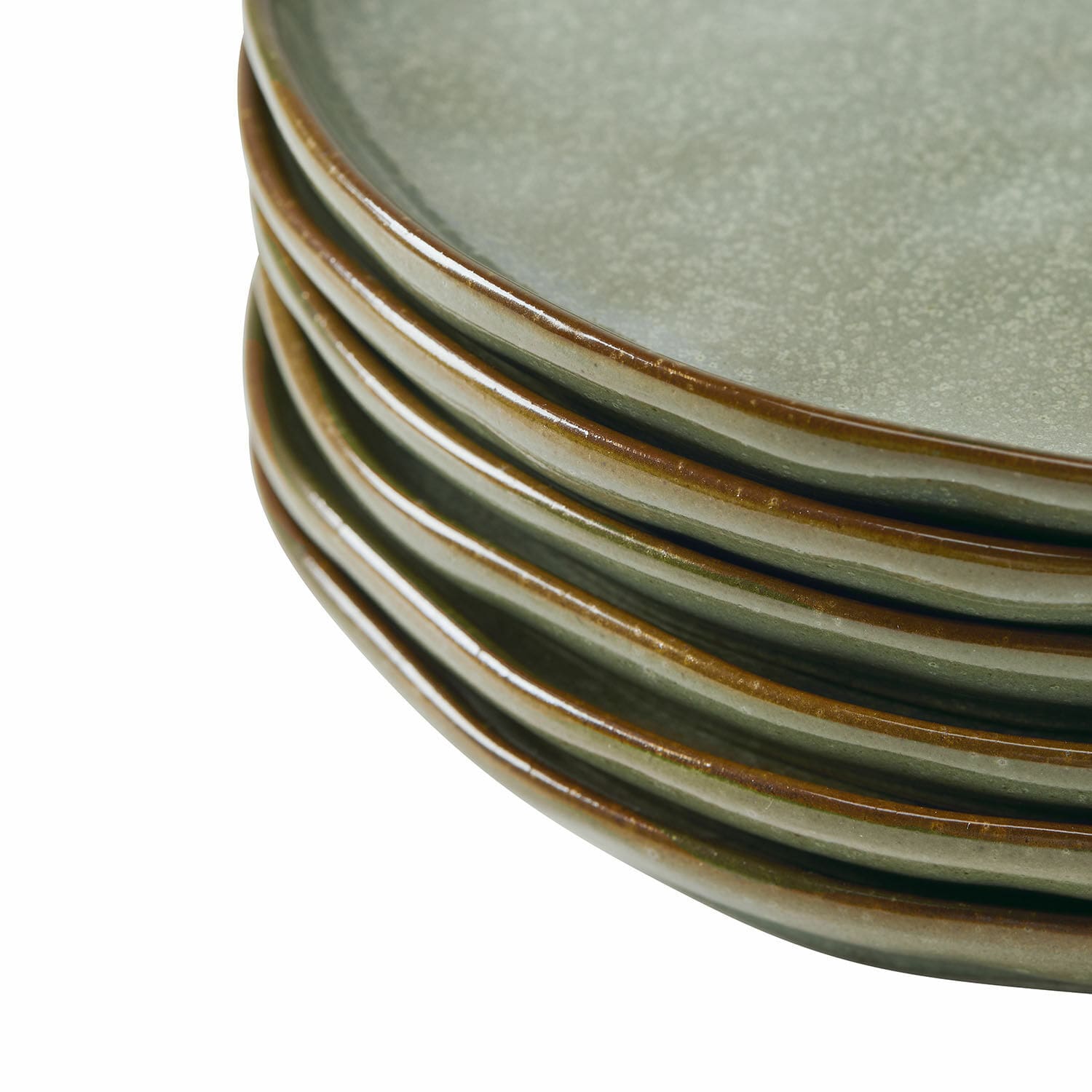 Dessertteller 6er Set Biarré türkis/braun
