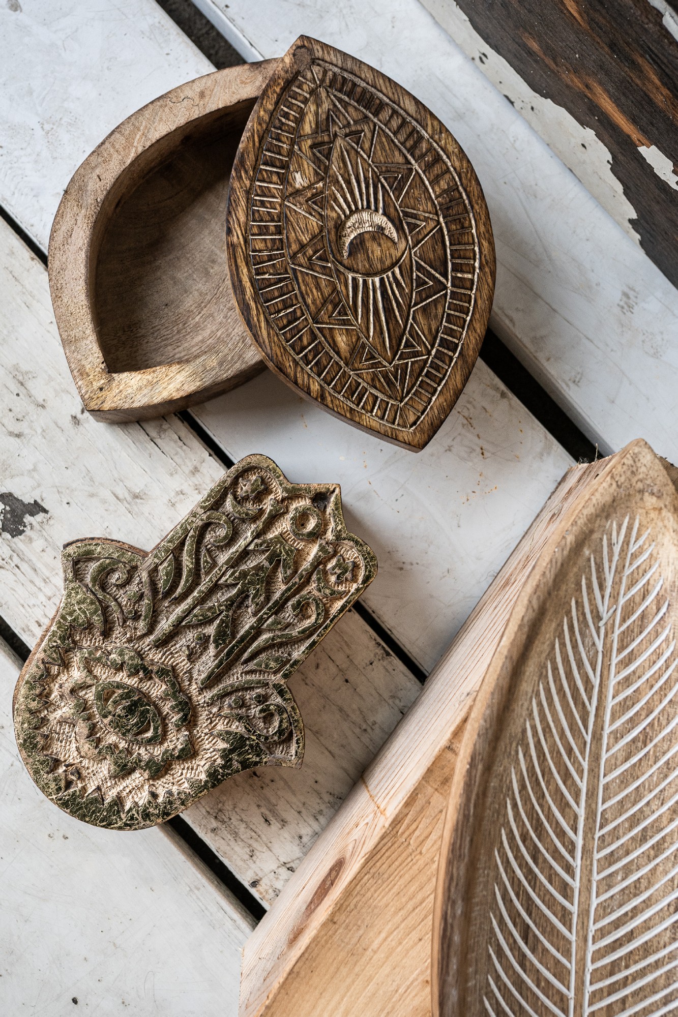 Box 'Auge' mit schwenkbarem Deckel, natur, B 21,5 cm, L 14 cm, H 6 cm von fischer's lagerhaus