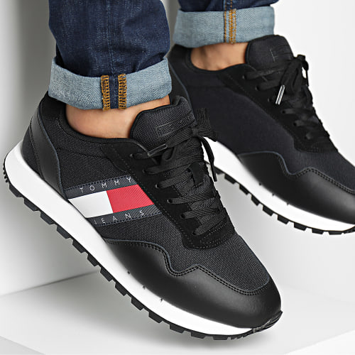 Baskets Retro Leather Runner 1081 Black