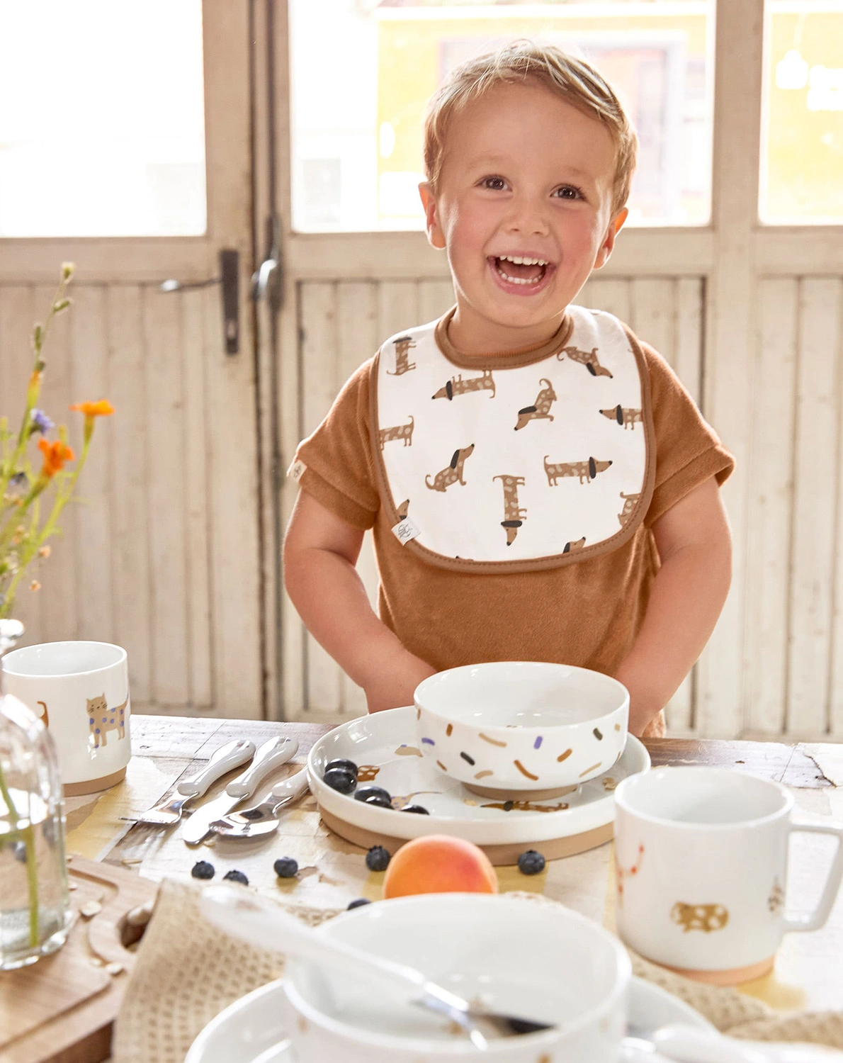 Klett-Lätzchen LITTLE MATEYS 5er Set in royal blue