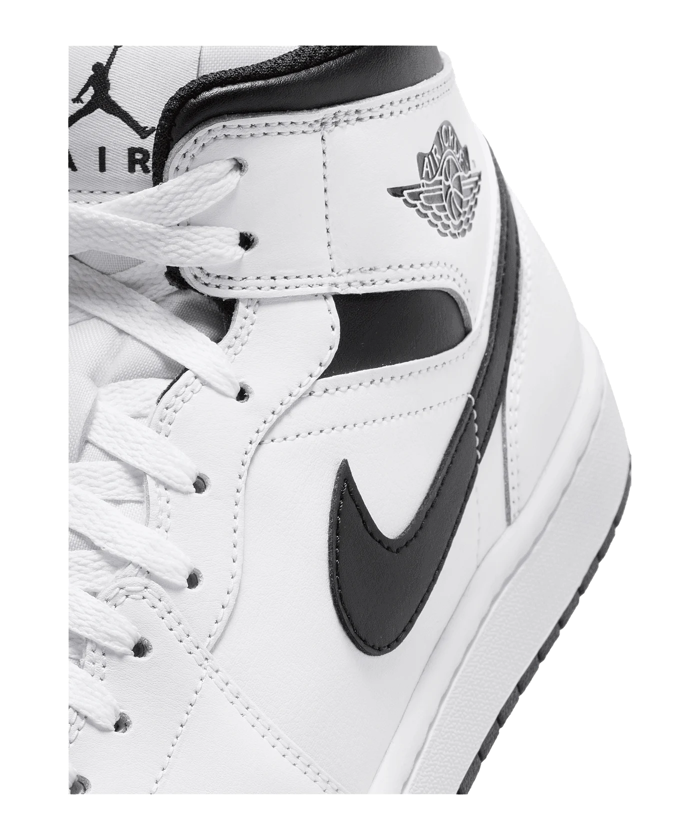 Jordan Air 1 Mid Weiss Schwarz F132