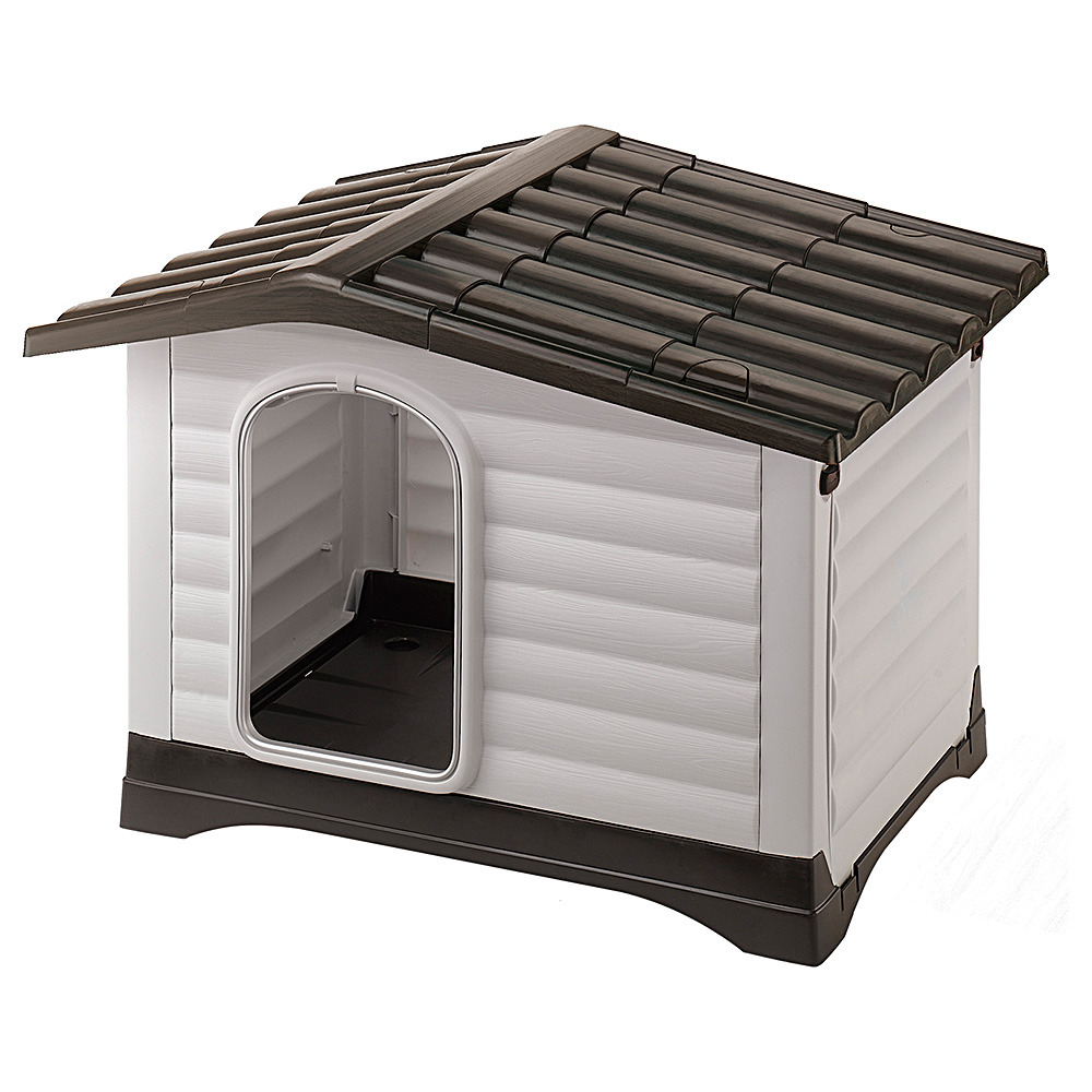 Ferplast niche chien exterieur, maison chien, niche grand chien exterieur,côté ouvrable, système de drainage, grille d'aération,