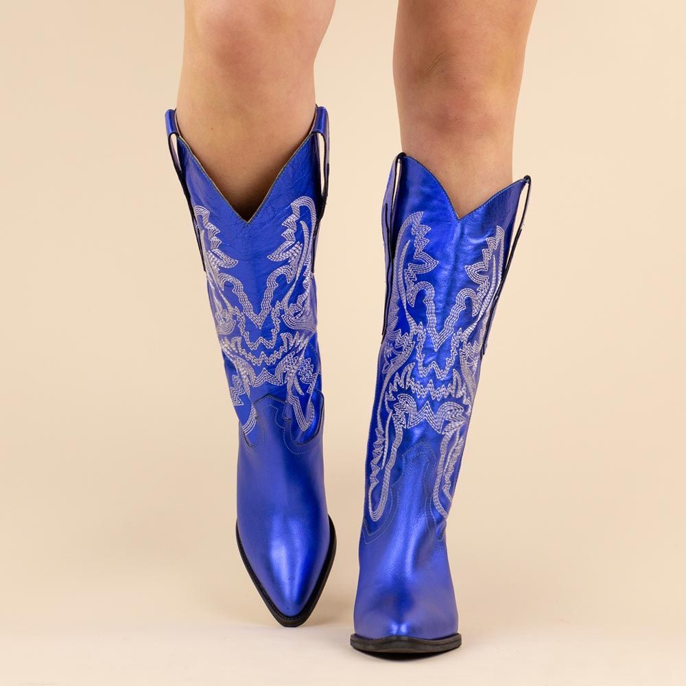 DWRS cowboyboots 271179 Tulsa kobalt metallic