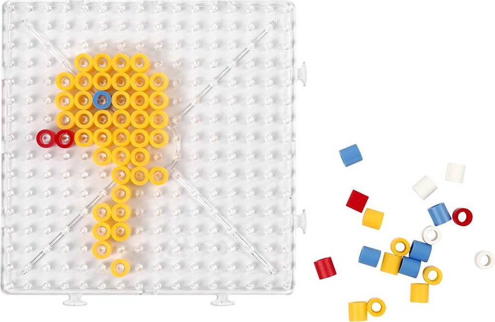 Perleplade Til Perler - Stor Firkant Samlekvadrat - Jumbo - Klar