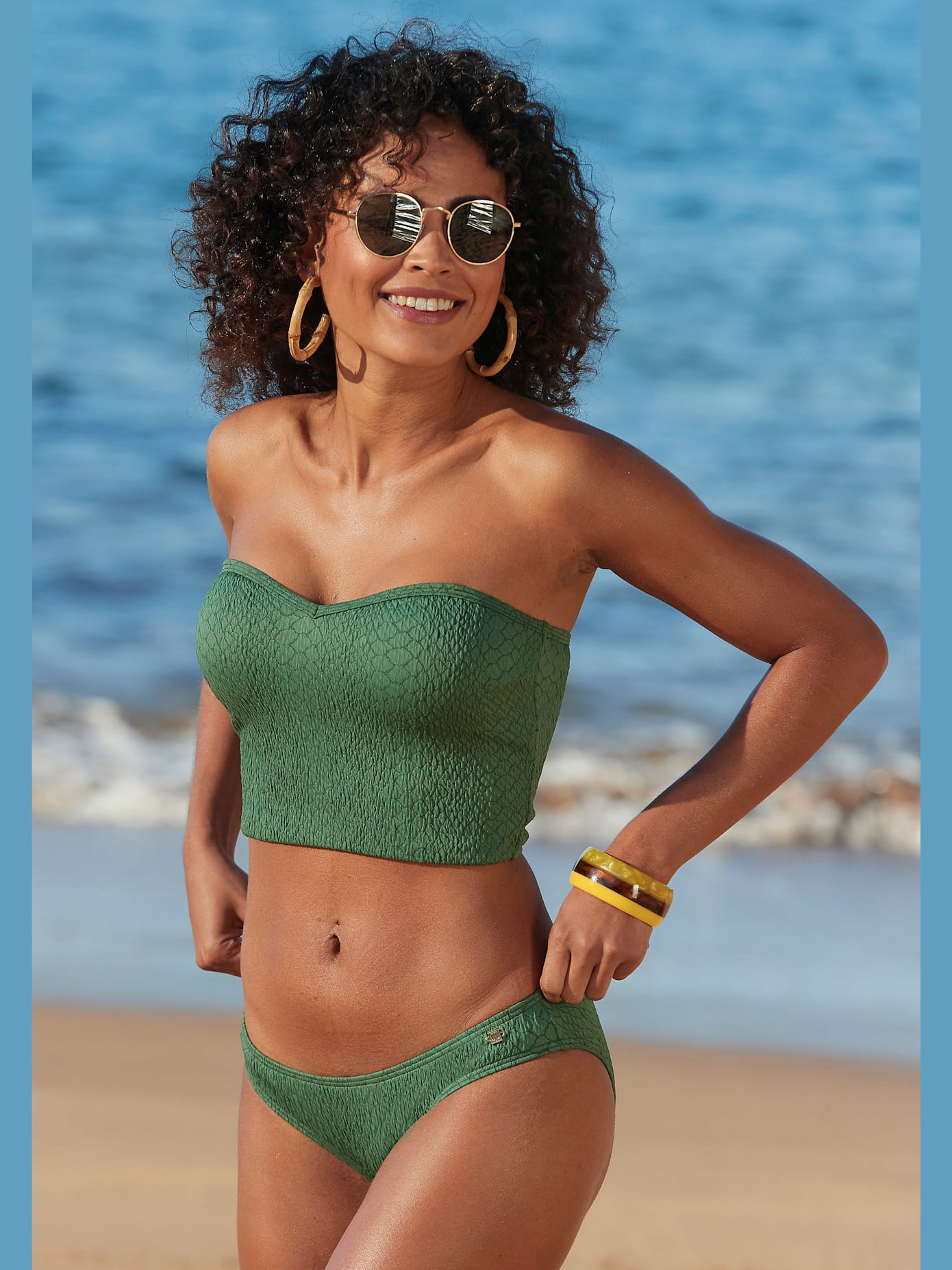 Haut de bikini bustier qualité structurée élégante au look animal