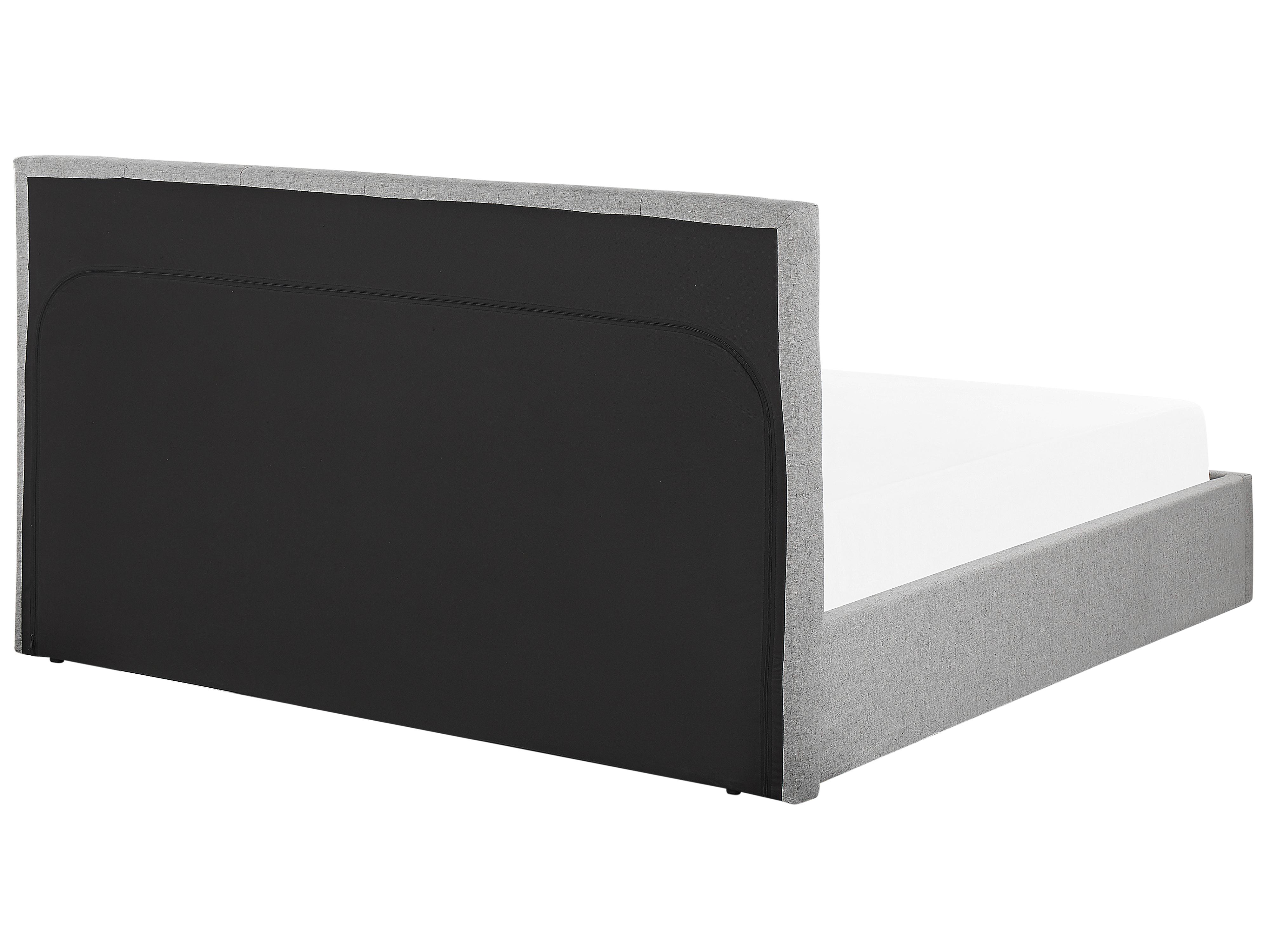 Bed met opbergruimte Stof LORIENT 160 x 200 cm Grijs