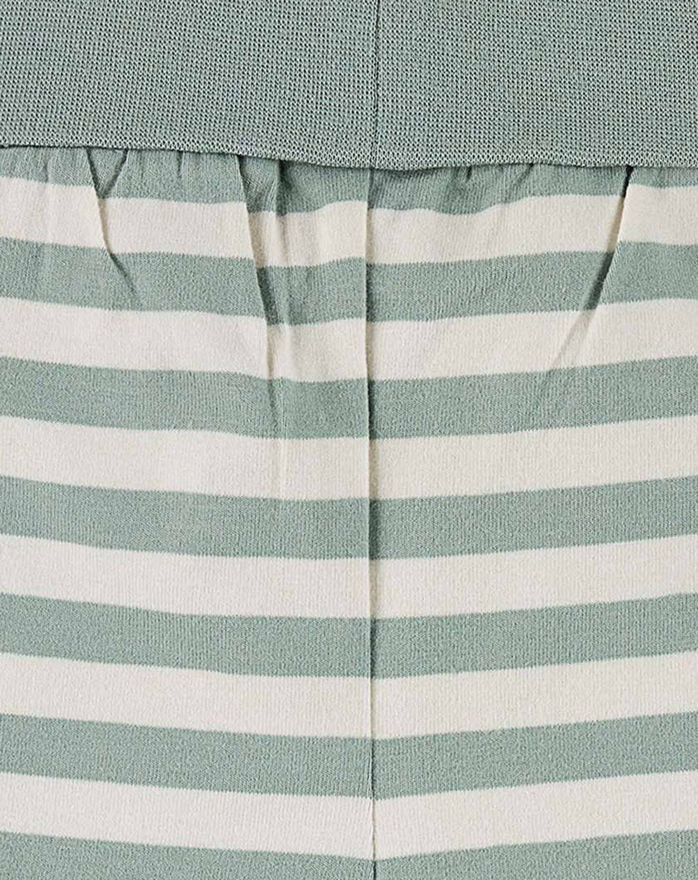 Schlupfhose EMMI COMFORT gestreift in grün/beige