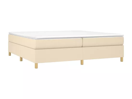Sommier à lattes de lit Crème 200x200 cm Tissu
