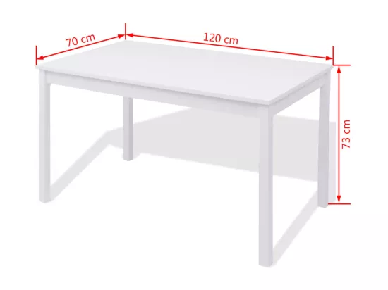 Jeu de salle à manger 7 pcs Pinède Blanc
