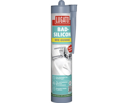 Lugato Badkamer Siliconen, Zoals Rubber, Granietgrijs, 310 ml
