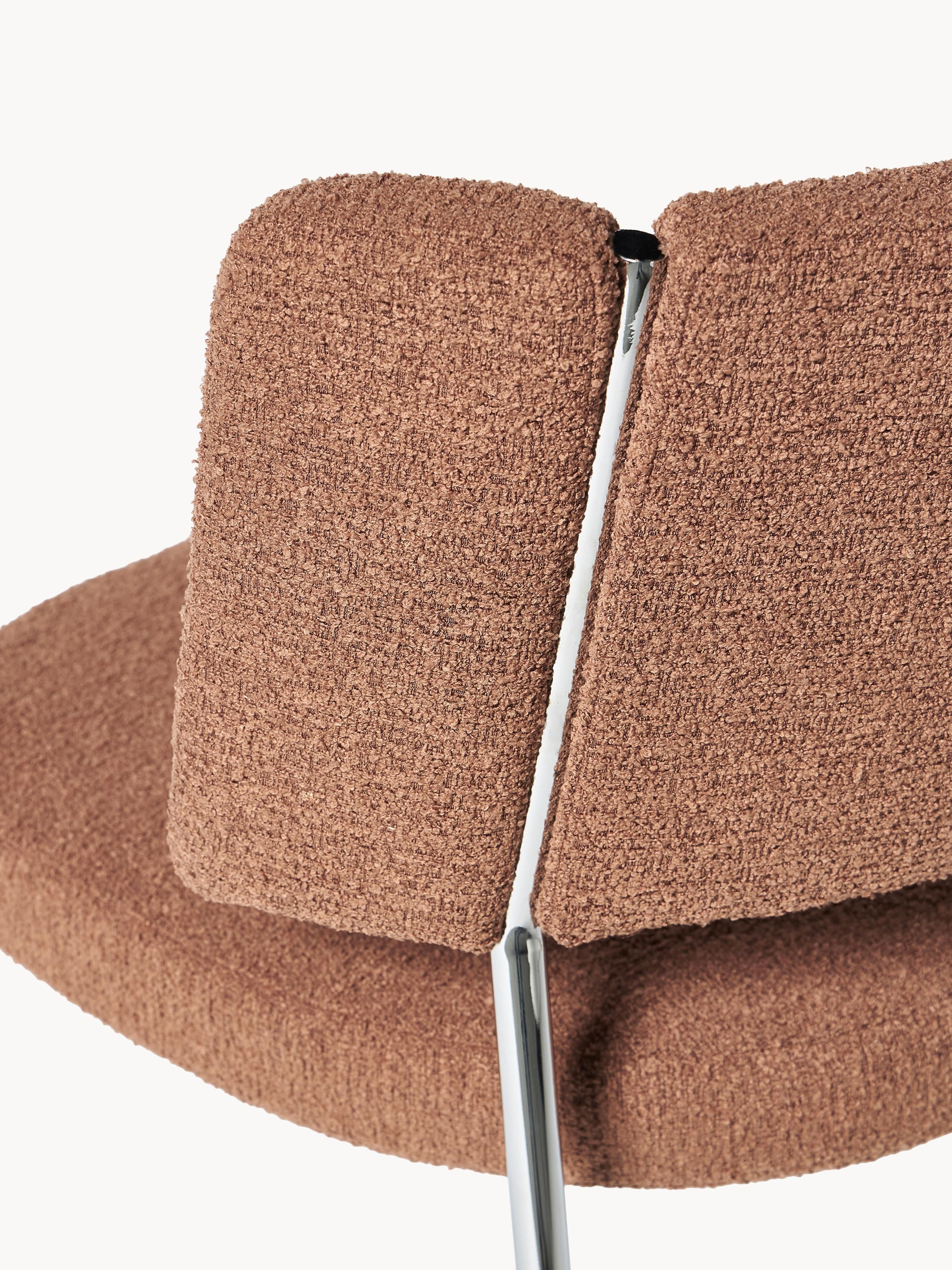 Bouclé gestoffeerde stoelen Samantha, 2 stuks