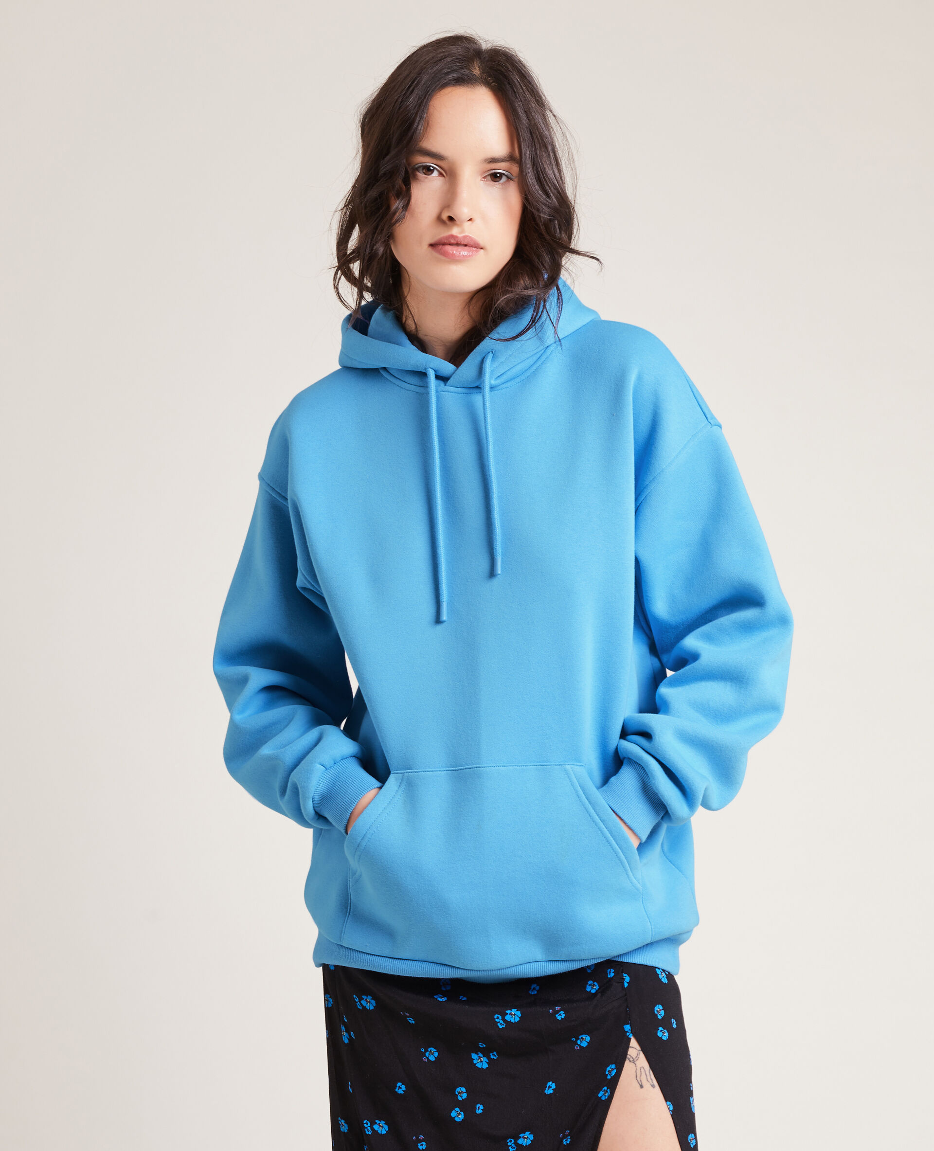 Sweat capuche - Bleu clair