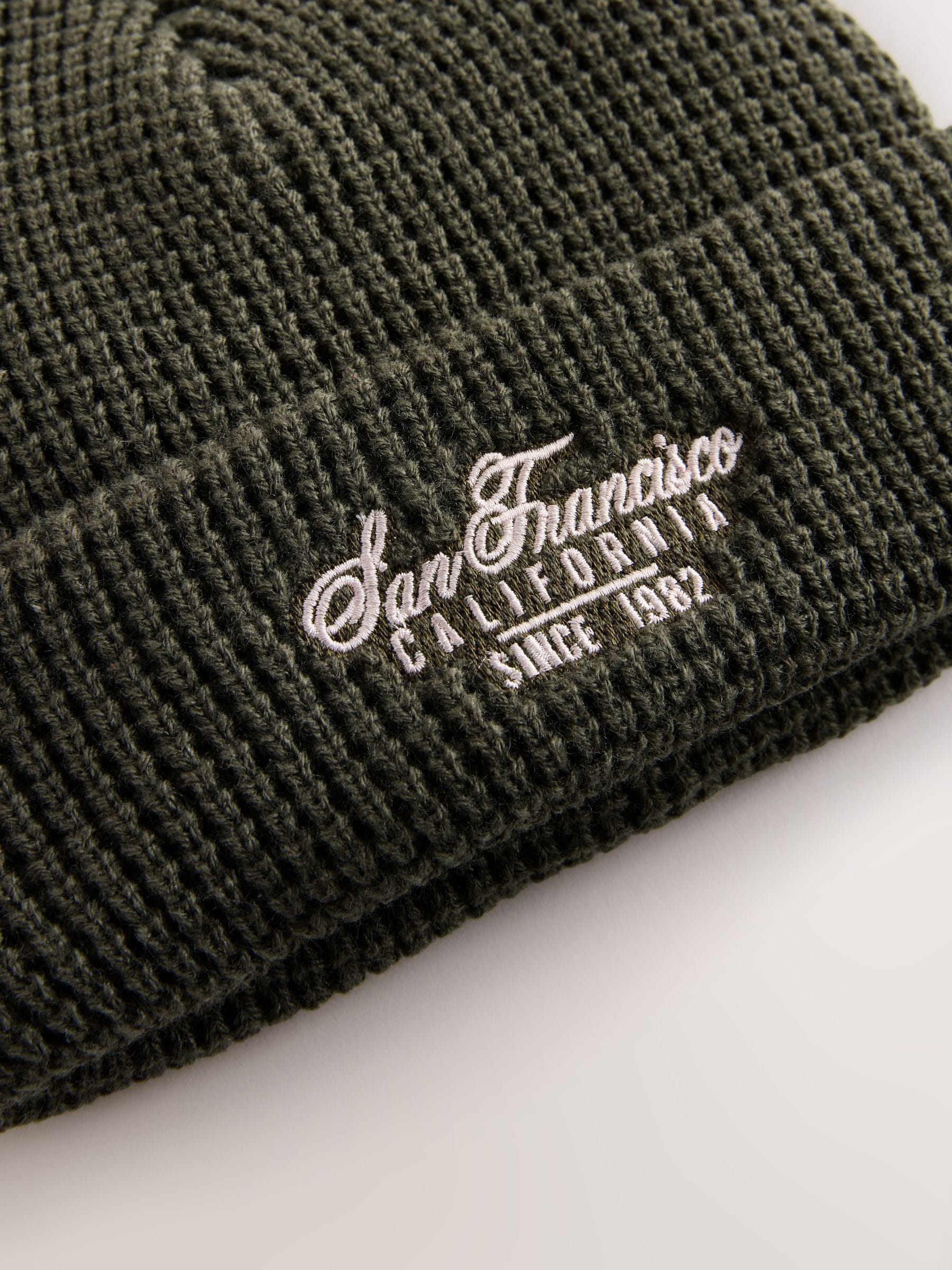 Kakigroen - Wafel beanie-muts (1-16jr)