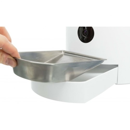 Dispensador automático de ração para animais de estimação, branco