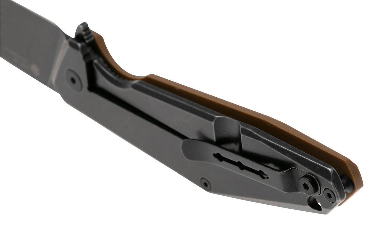 Ruike D191-W Blackwashed 8Cr13MoV, Brown G10, zakmes