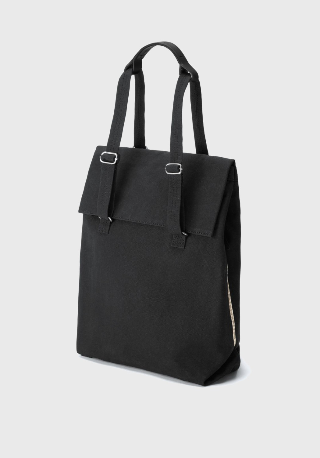 Qwstion Bananatex Flap Tote Medium All Black