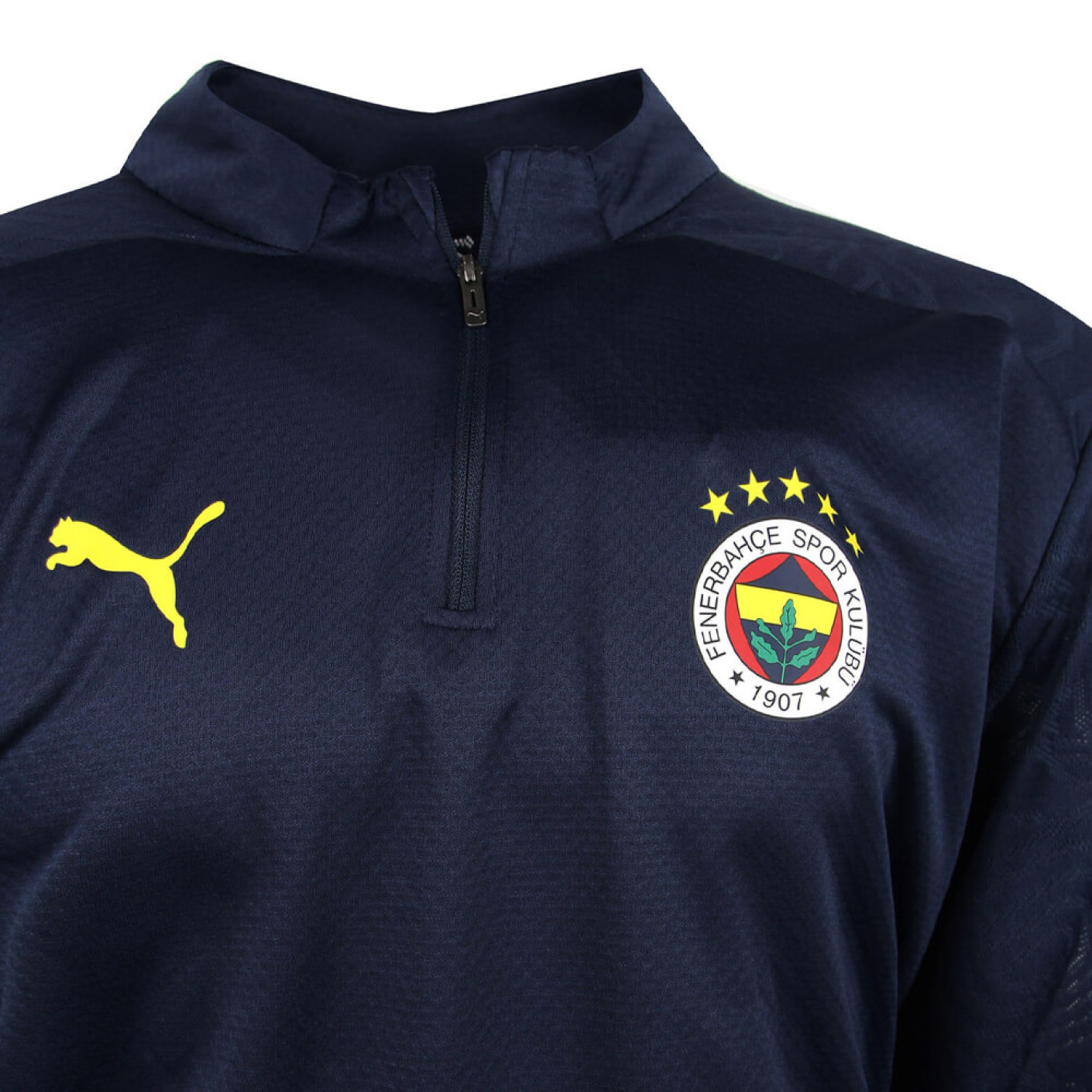 PUMA Fenerbahce SK Trainingstrui 1/4-Zip 2024-2025 Donkerblauw Geel
