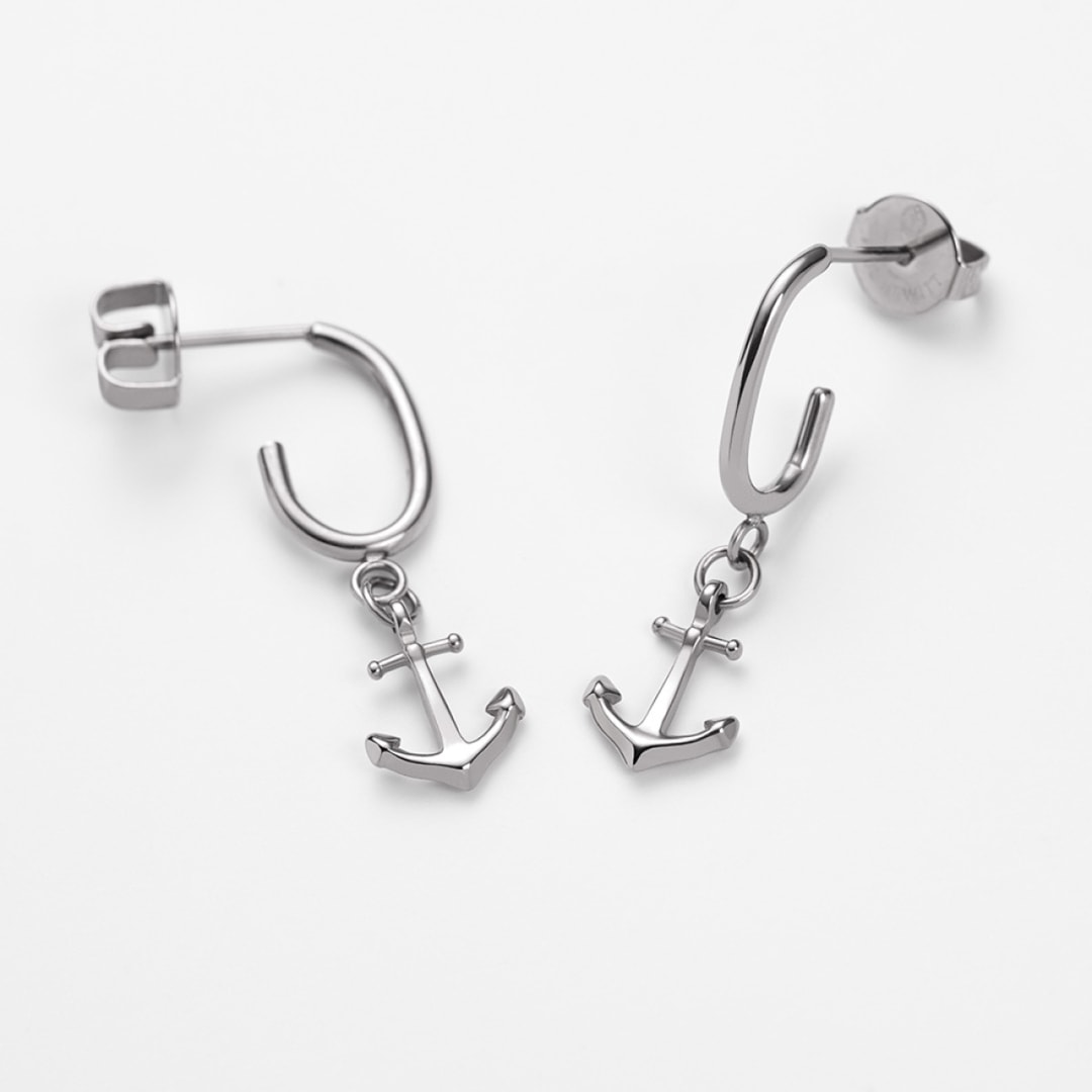 Paul Hewitt Anchor II Creolen Marinium Ocean Steel Silbrig