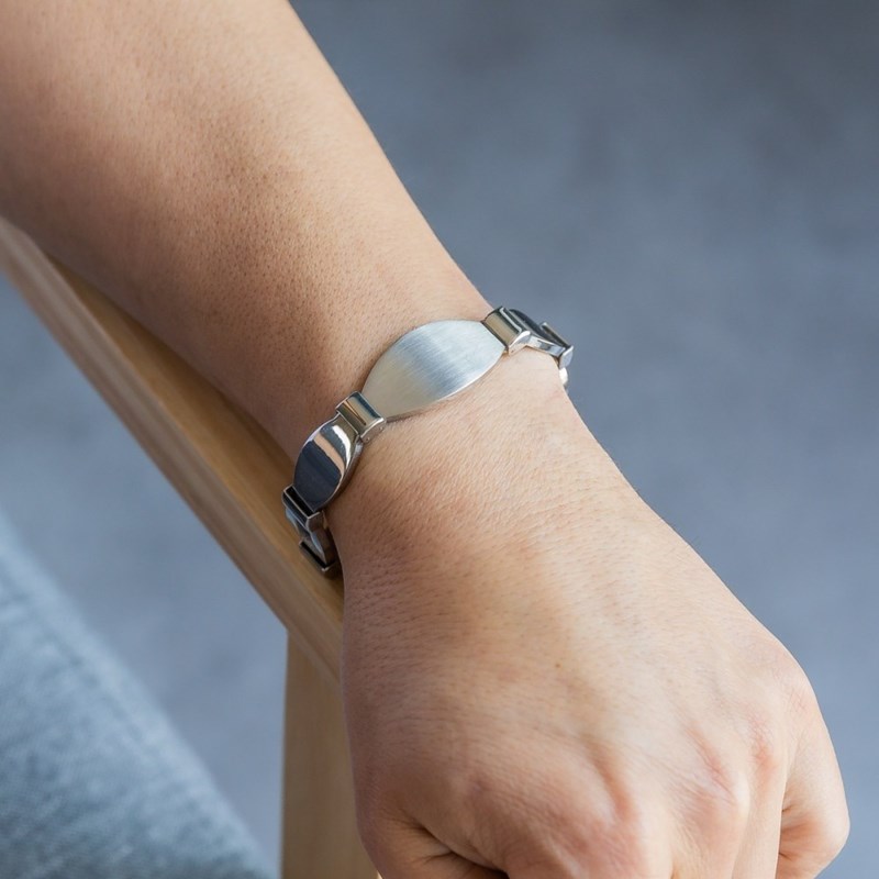 Gourmette Bracelet Homme en Acier