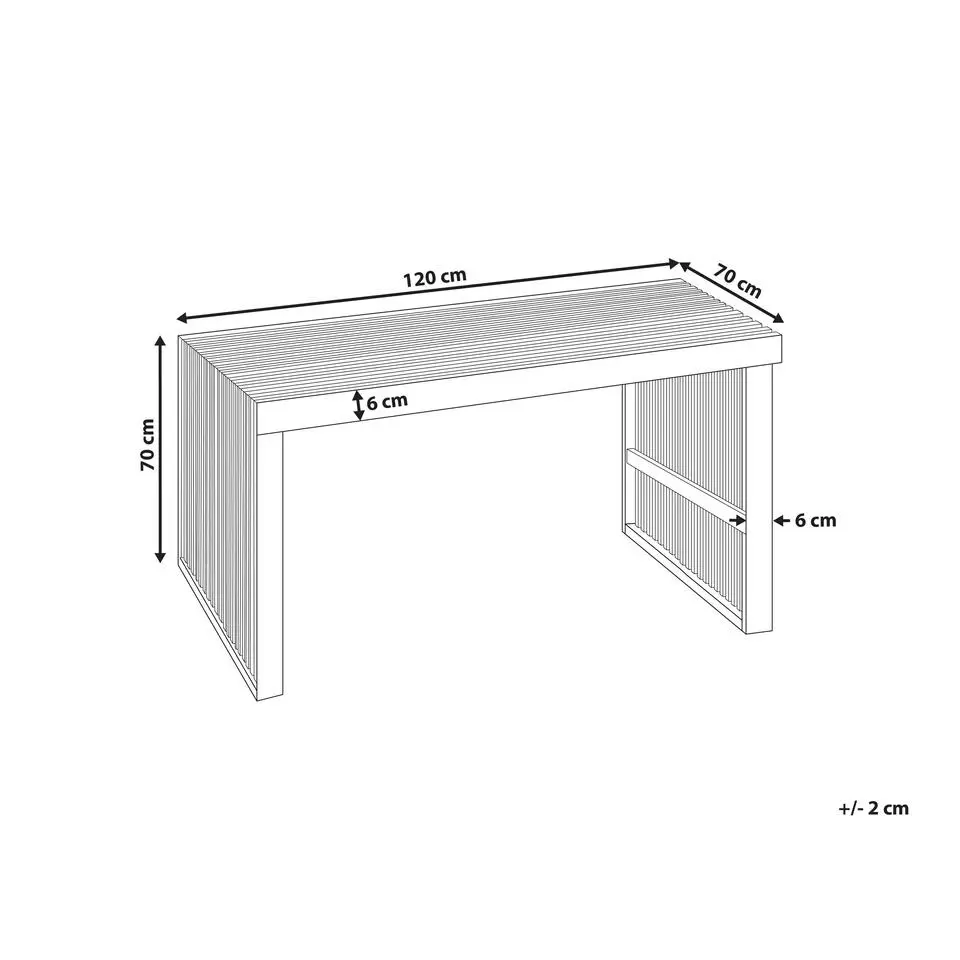 BELLANO - Tuintafel - Lichthout - 120 x 70 cm - Acaciahout