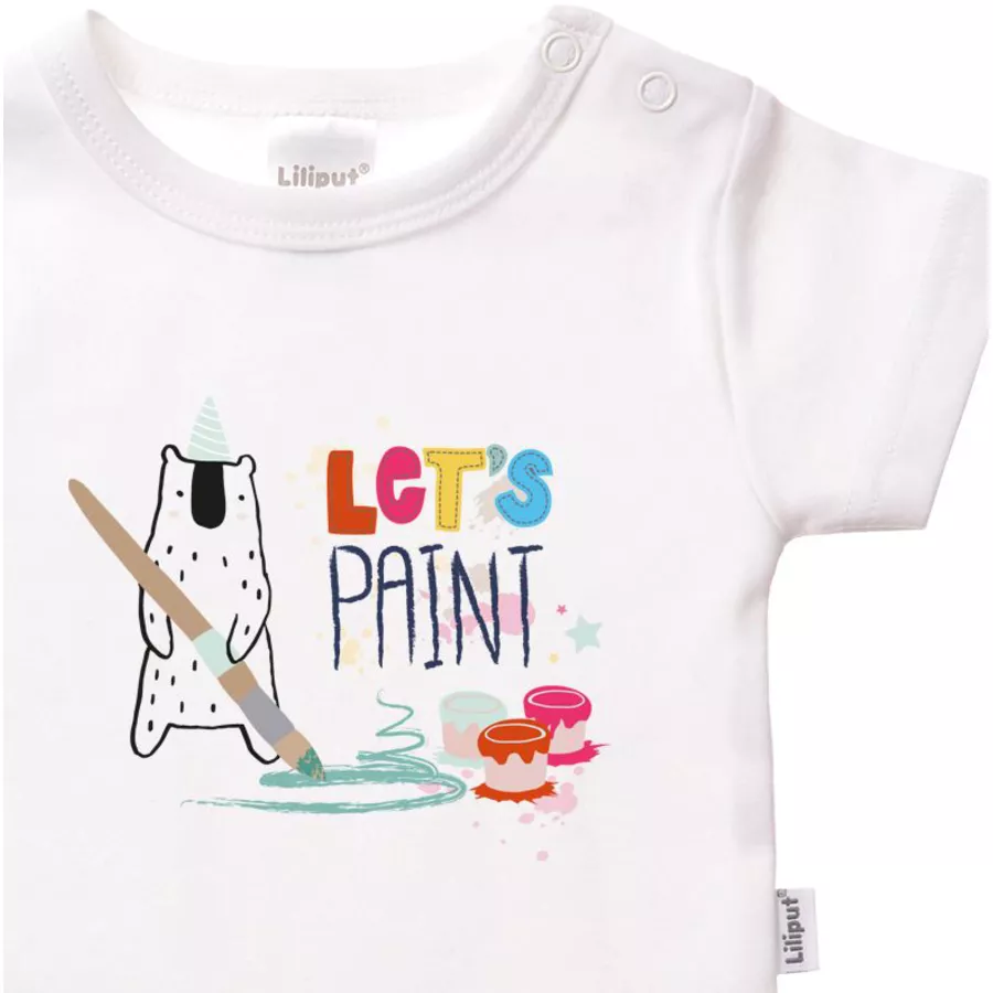 Liliput Kurzarmbody Let's Paint weiß