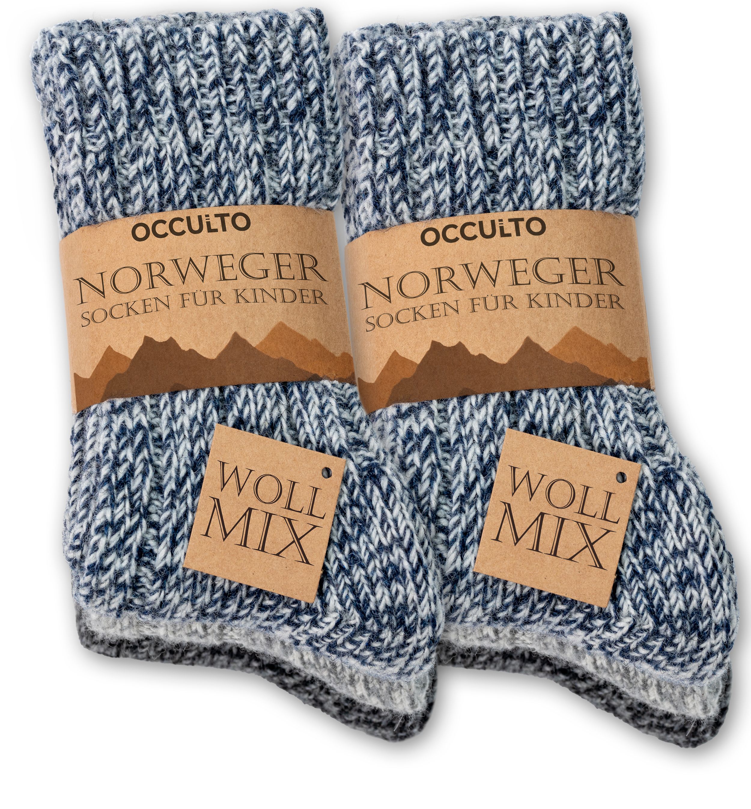 Occulto Kinder Wollsocken