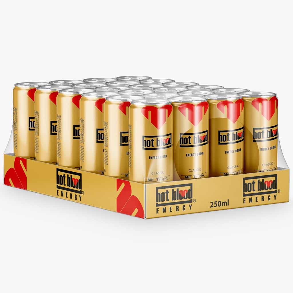 hot blood Energy Drink Classic Dosen 24 x 250ml MHD:24.4.26