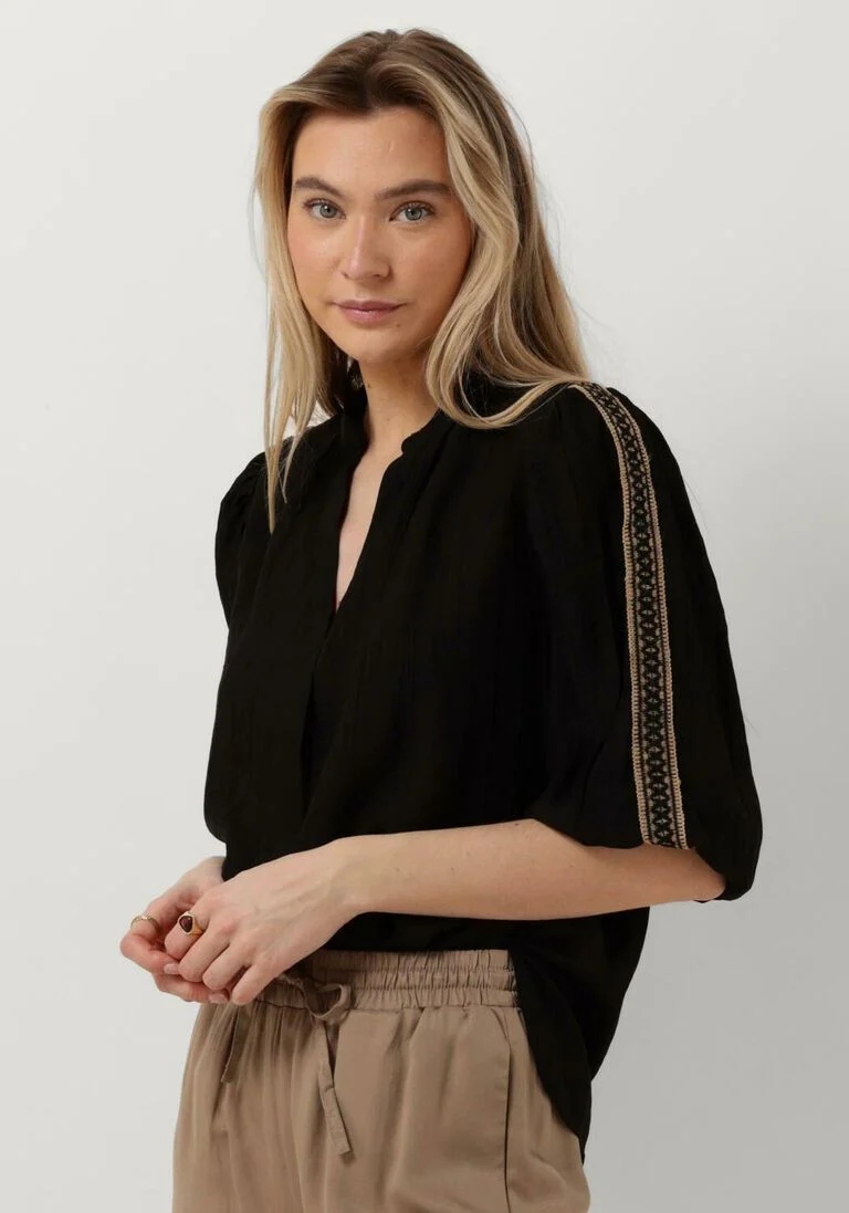 NUKUS zwarte nukus blouse lena blouse tape