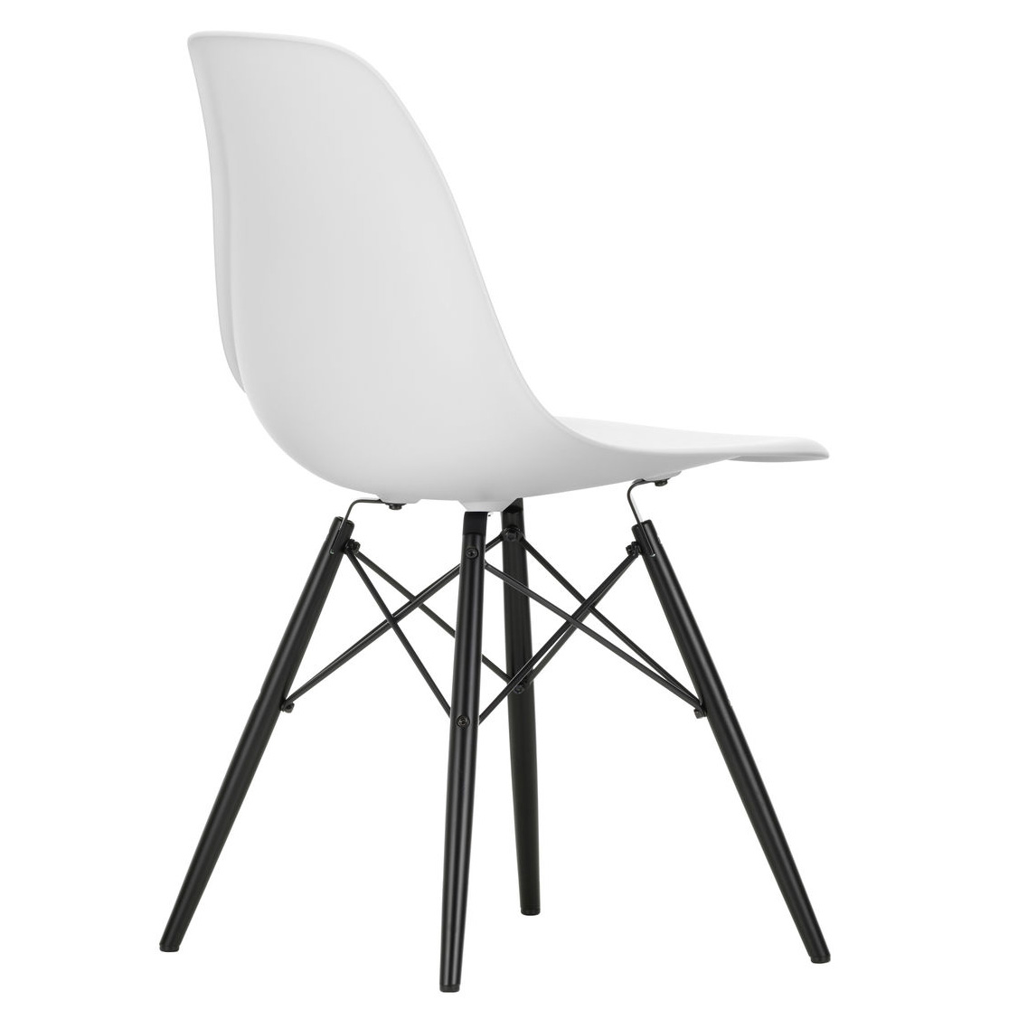 Eetkamerstoel DSW Cotton white RE esdoorn zwart
