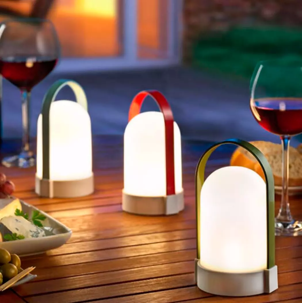 LED-Akkutischleuchte Uri Piccolos 3er Set
