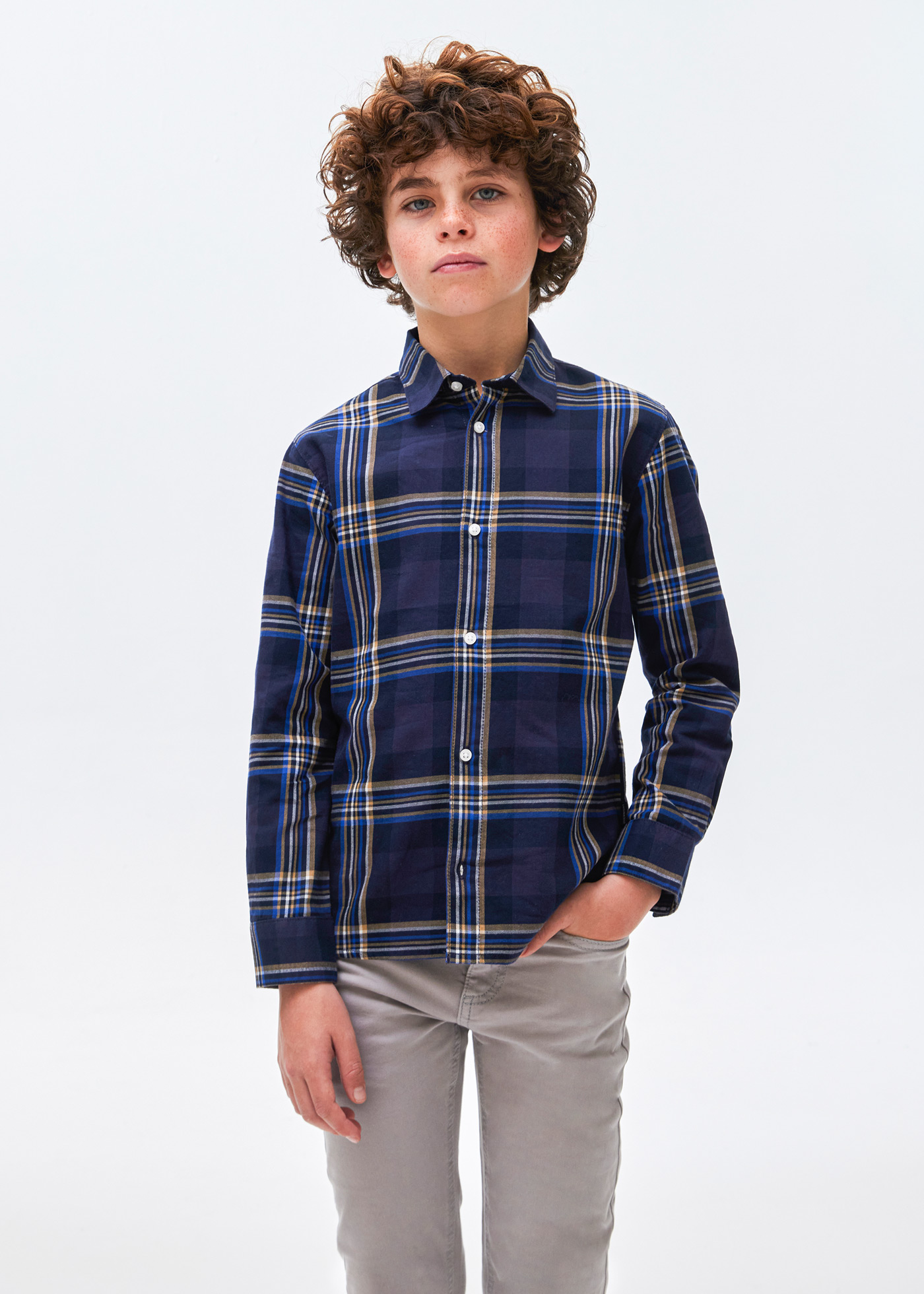 Camisa xadrez infantil Viella Better Cotton