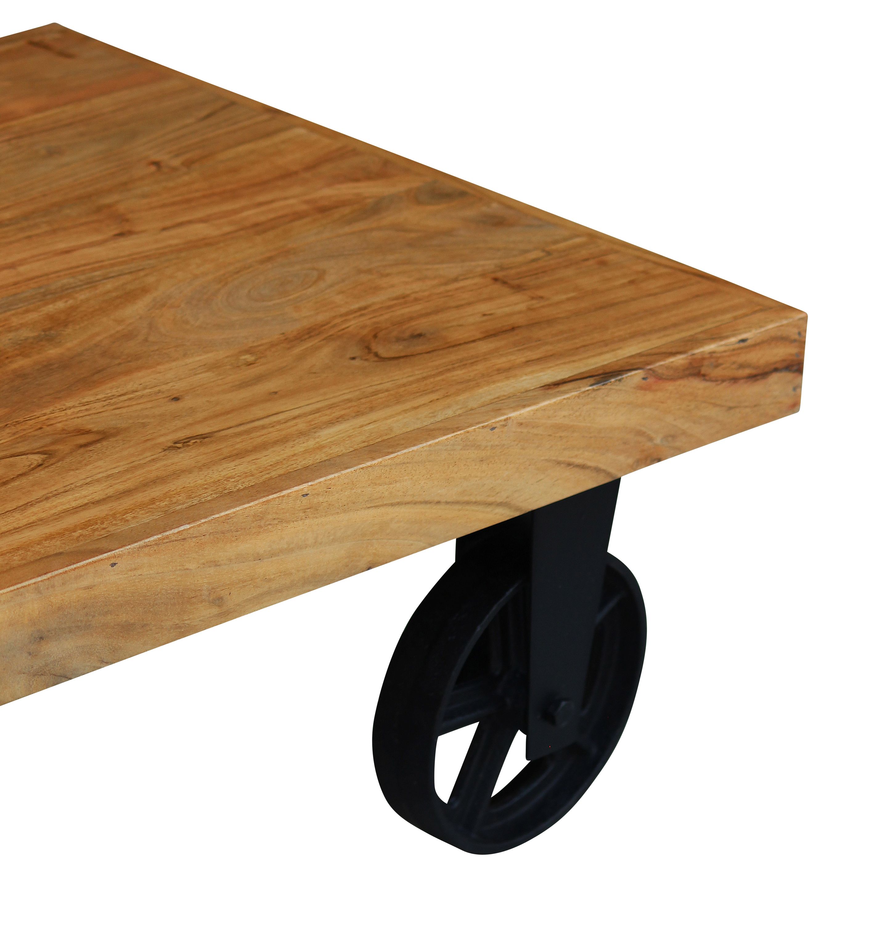 Beistelltisch Holz Vintage COOPER mit Rollen