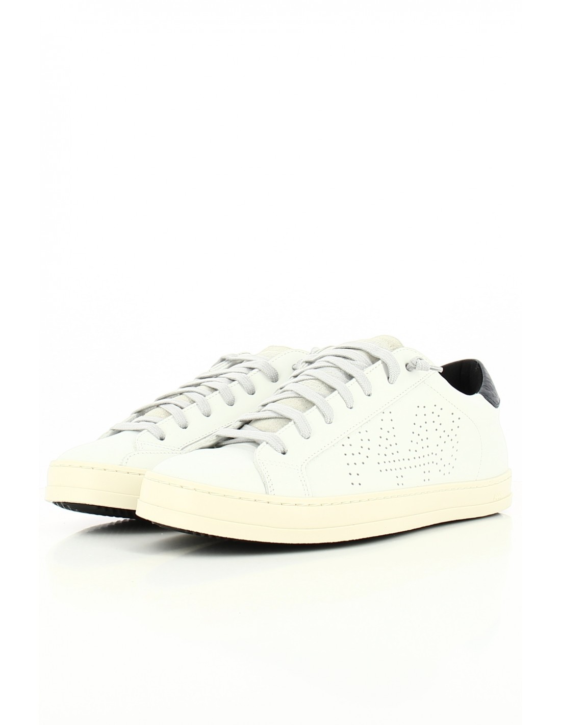 p448 Baskets de ville Homme John blanc/bleu