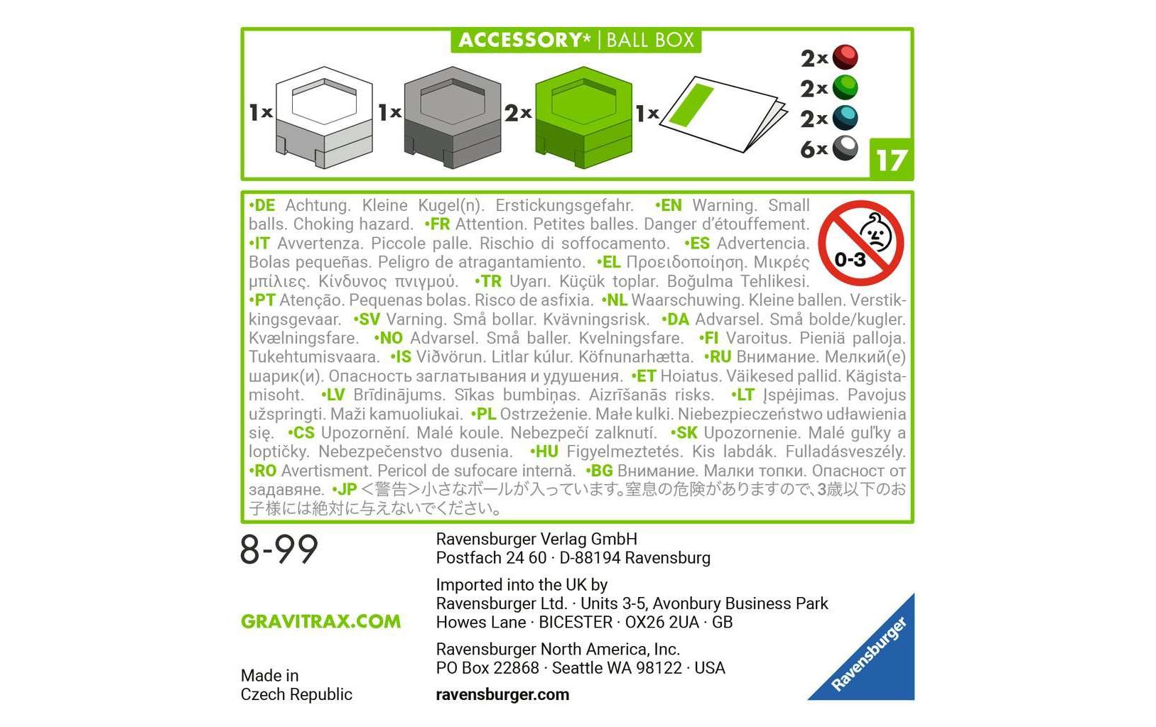 Kugelbahn Zubehör GraviTrax Accessory Ball BoxZubehör