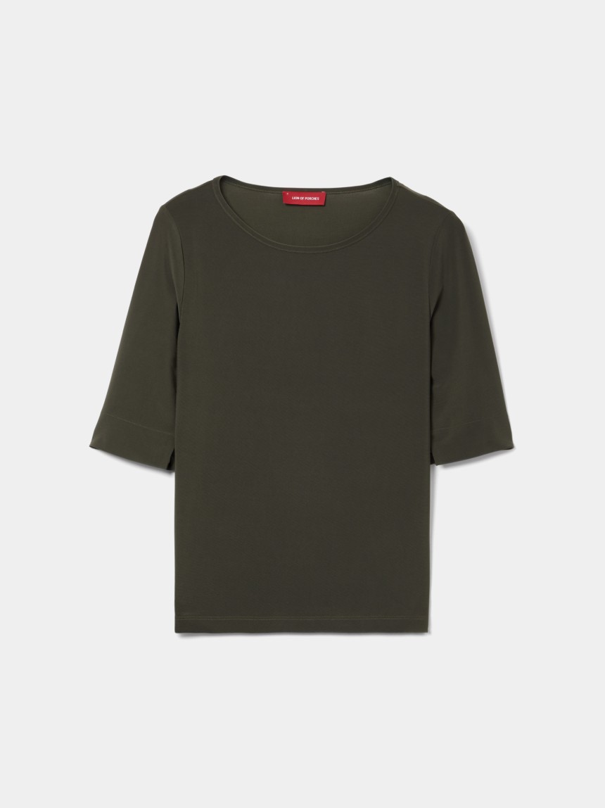 Camisola básica decote redondo