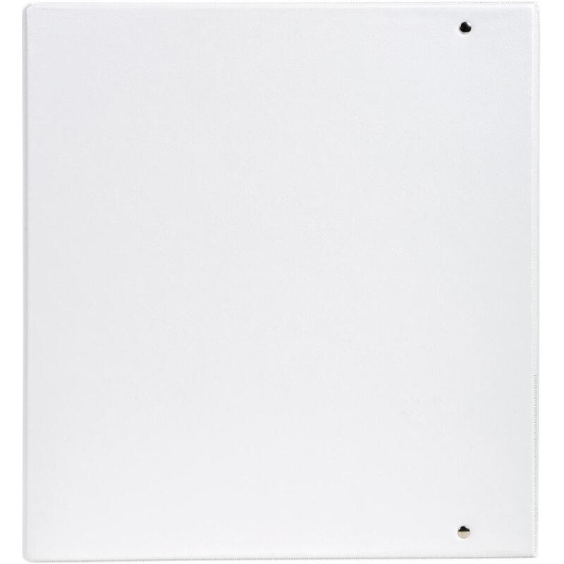 Classeur 4 anneaux plastifié Exacompta Kreacover personnalisable A4 maxi - Dos 9 cm blanc