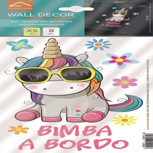 Adesivo multicolorido Bimba a bordo