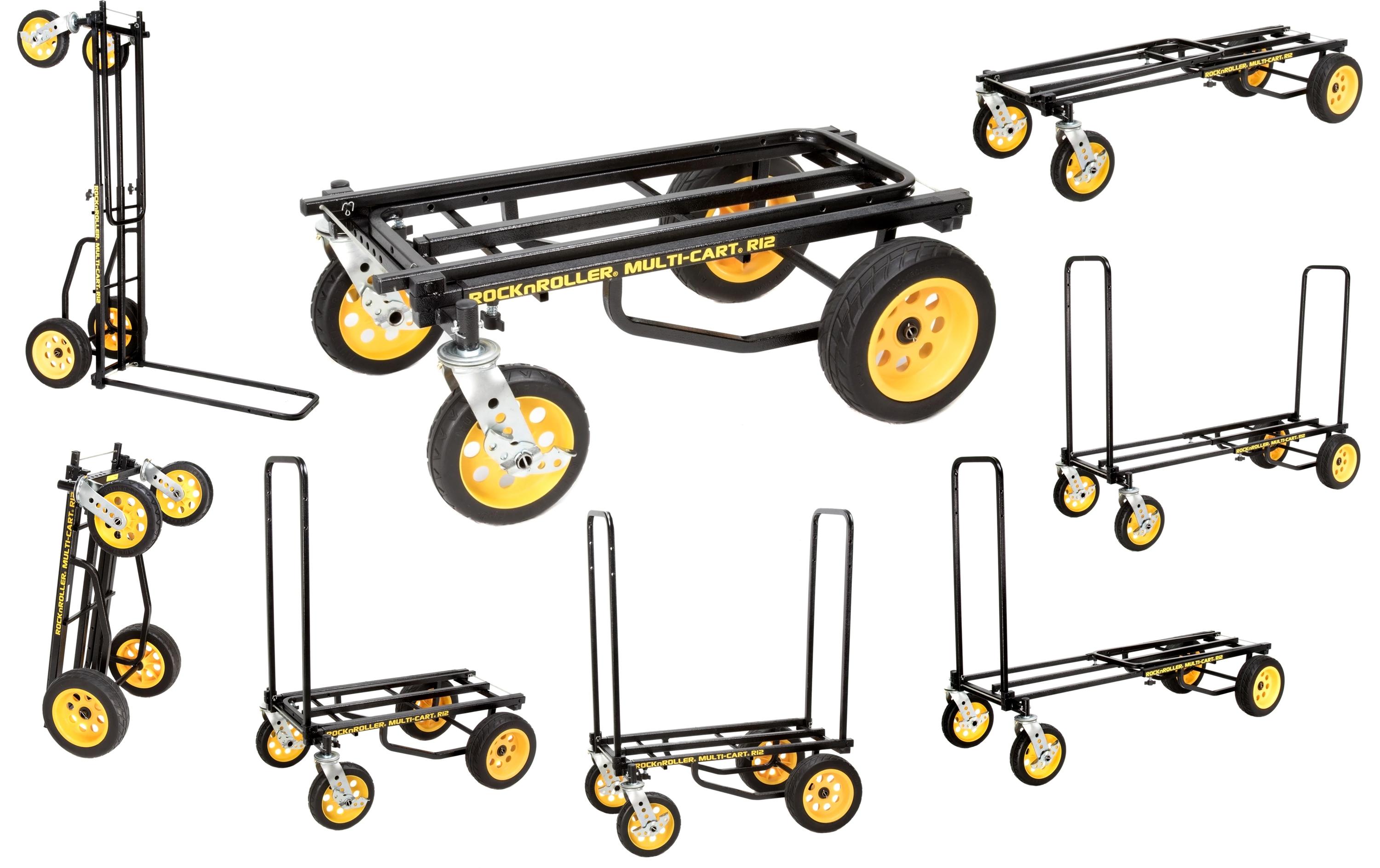 Multifunktionswagen R12RT Tragkraft 226 kg<br>Faltbarer 8-in-1-Multifunktionswagen