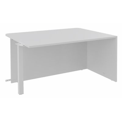Banque d'accueil Module d'extrémité PMR OLA - L100 x H72,5 x P115 cm - structure blanc perle, plateau blanc perle