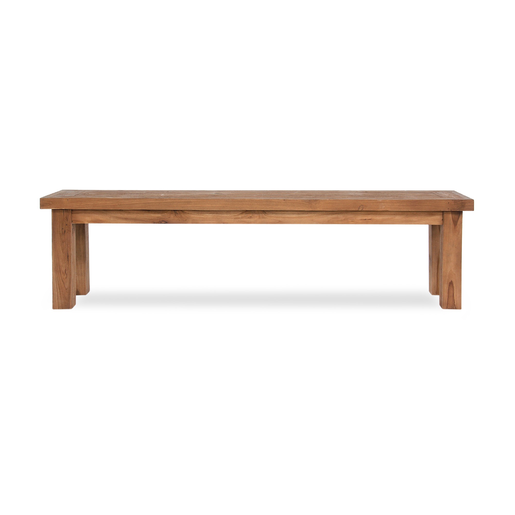Holzbank aus recyceltem 'Teak', natur, L 180 cm, B 35 cm, H 47 cm von fischer's lagerhaus