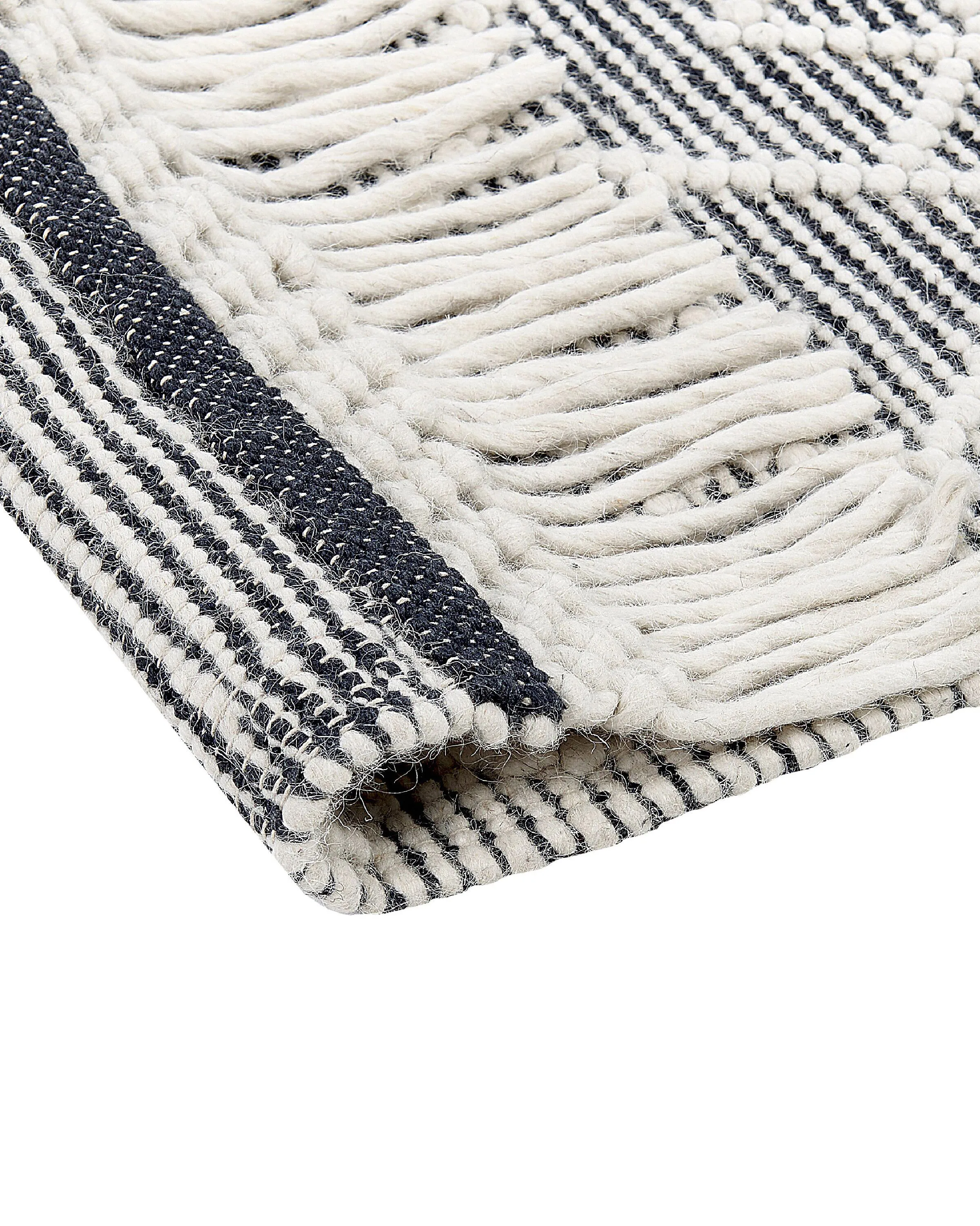 Vloerkleed SAVUCA Zwart 160 x 230 cm Wol