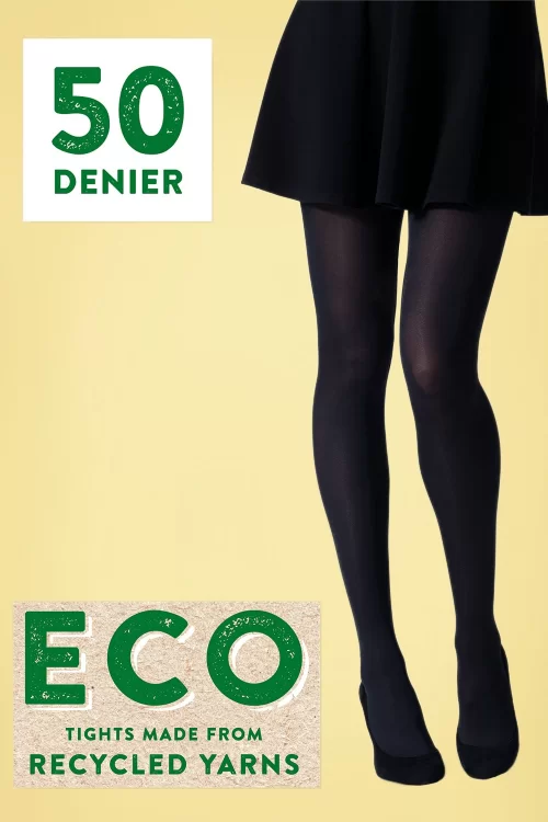 Gipsy Eco Yarn 50 Denier Panty in Zwart