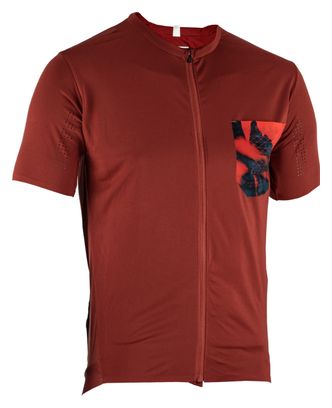 Maillot Manches Courtes Leatt MTB Trail 3.0 Lava Rouge