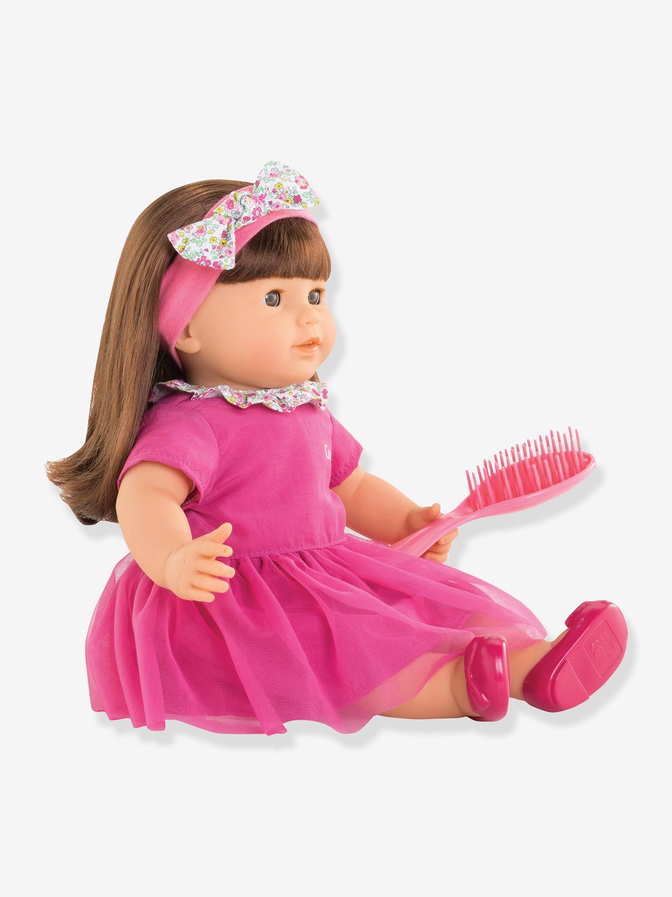 Boneca Alice grande + escova COROLLE rosa chiclete