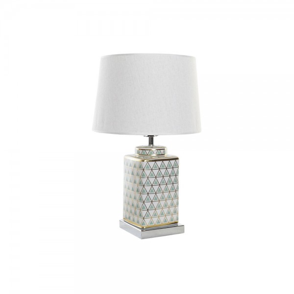 Lampe de bureau mosaïque porcelaine doré polyester menthe 220 v 60 w (35 x 35 x 57 cm)