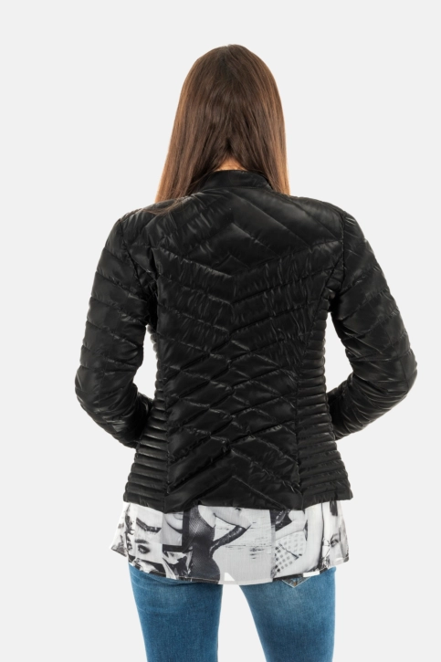 Blousons et vestes guess jeans new vona jblk jet black a996
