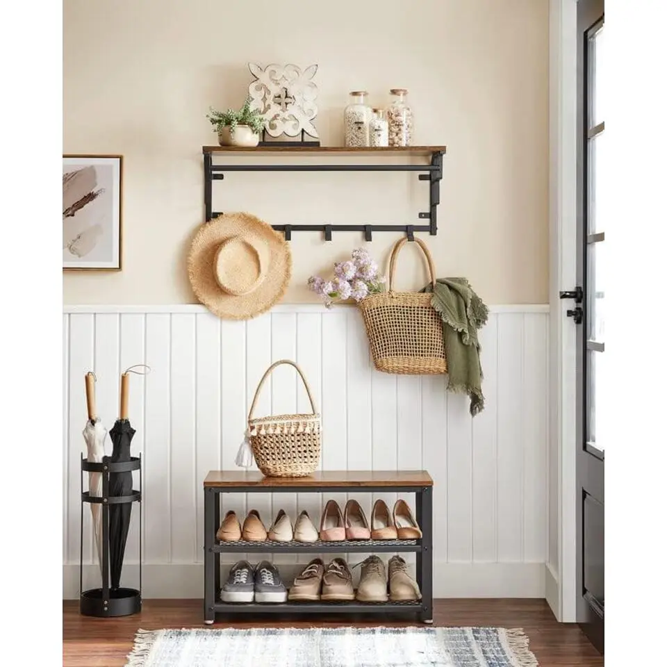 Schoenenrek - vintage - 73x45x30 cm - vintage bruin